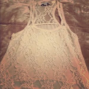 Forever 21 cream lace tank